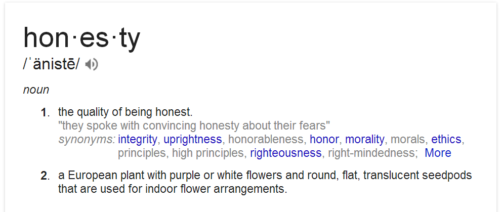 honesty